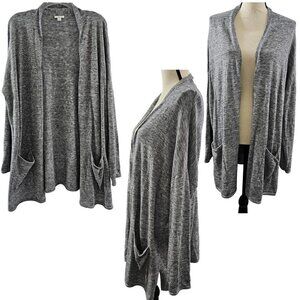 J. Jill Purejill Women’s Open Front Cotton Cardigan Sweater w/ Pockets - Large